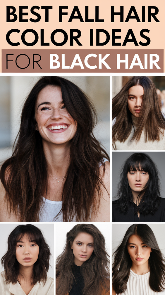 Best Fall Hair Color Ideas for Black Hair: Trendy Shades for Dark Hair in 2025