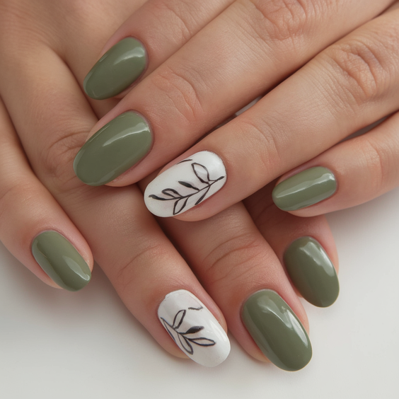 Fall Green Nails 2025 – 20 Stunning Manicure Ideas to Embrace Autumn’s Rich and Earthy Hues