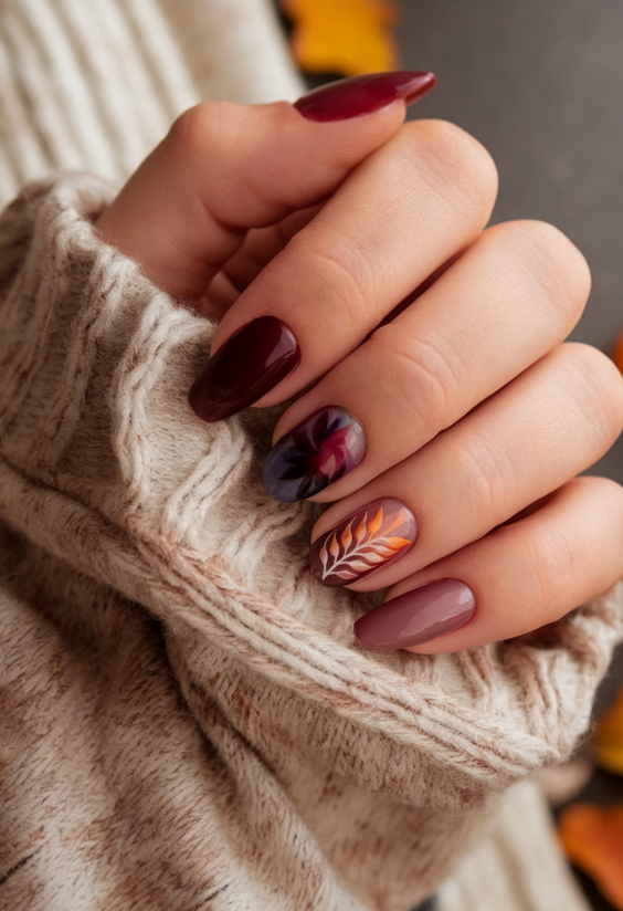 Trendy Fall Manicure 2025 Styles That Combine Seasonal Colors, Artistic Patterns, and Elegant Finishes
