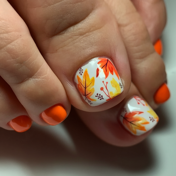 Fall Toe Nails for October 2025: 20 Stylish Ideas with Designs, Colors, and Halloween-Inspired Looks