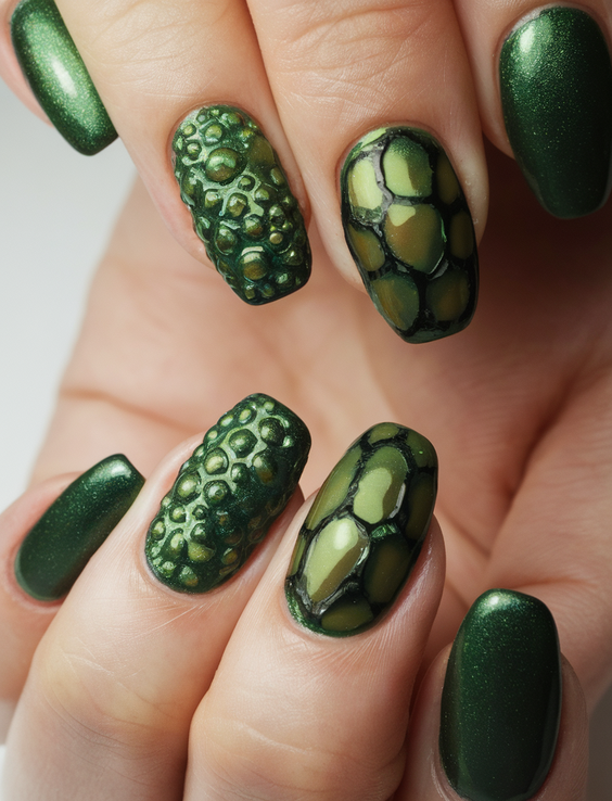 Fall Green Nails 2025 – 20 Stunning Manicure Ideas to Embrace Autumn’s Rich and Earthy Hues