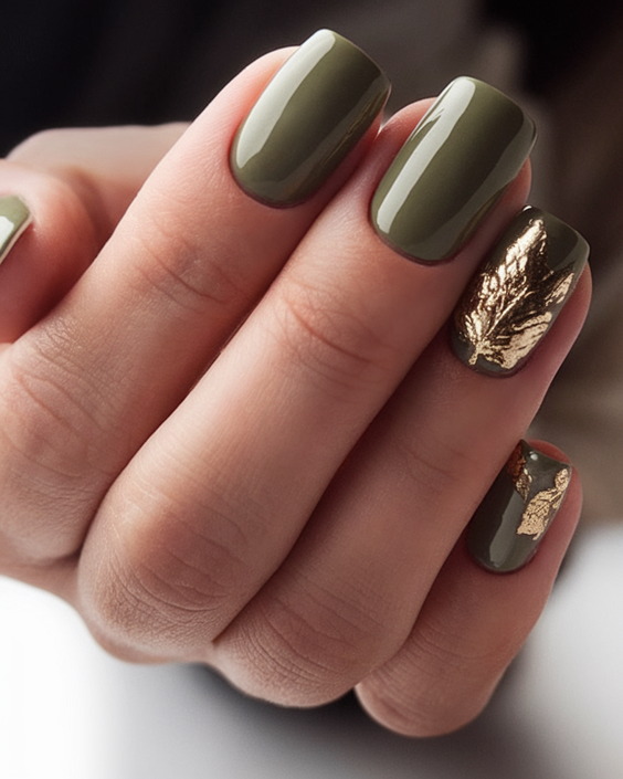 Fall Green Nails 2025 – 20 Stunning Manicure Ideas to Embrace Autumn’s Rich and Earthy Hues