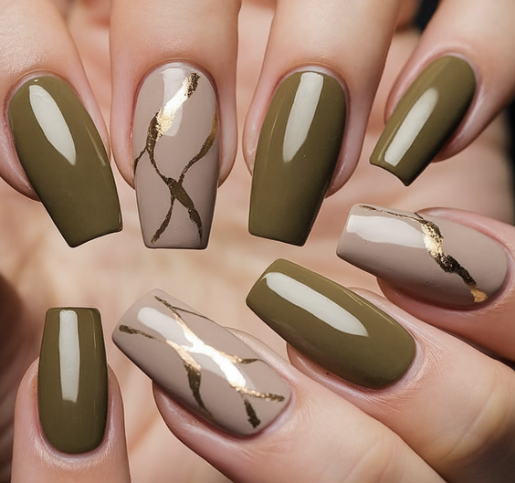 Fall Green Nails 2025 – 20 Stunning Manicure Ideas to Embrace Autumn’s Rich and Earthy Hues