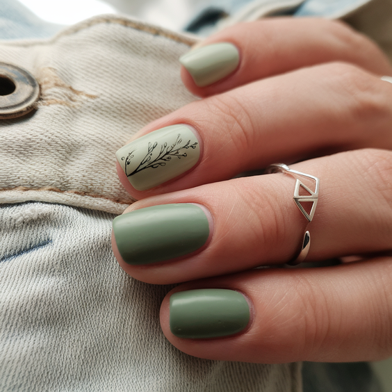 Fall Green Nails 2025 – 20 Stunning Manicure Ideas to Embrace Autumn’s Rich and Earthy Hues
