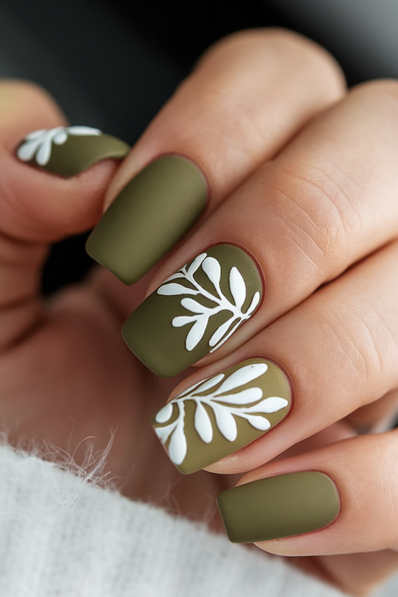 Fall Green Nails 2025 – 20 Stunning Manicure Ideas to Embrace Autumn’s Rich and Earthy Hues