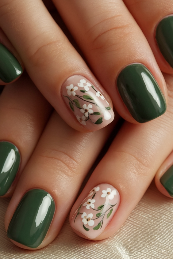 Fall Green Nails 2025 – 20 Stunning Manicure Ideas to Embrace Autumn’s Rich and Earthy Hues