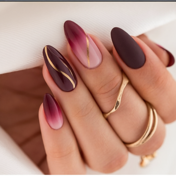 Elegant Designs for Fall Ballerina Nails 2025 That Embrace Gold, Matte, and Autumn Leaf Art