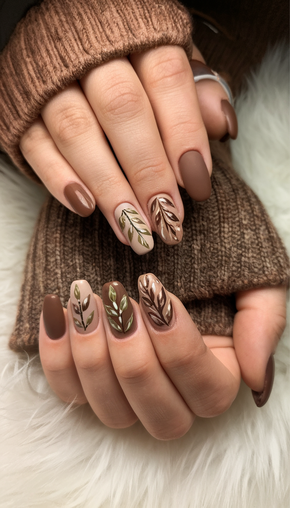Fall Green Nails 2025 – 20 Stunning Manicure Ideas to Embrace Autumn’s Rich and Earthy Hues