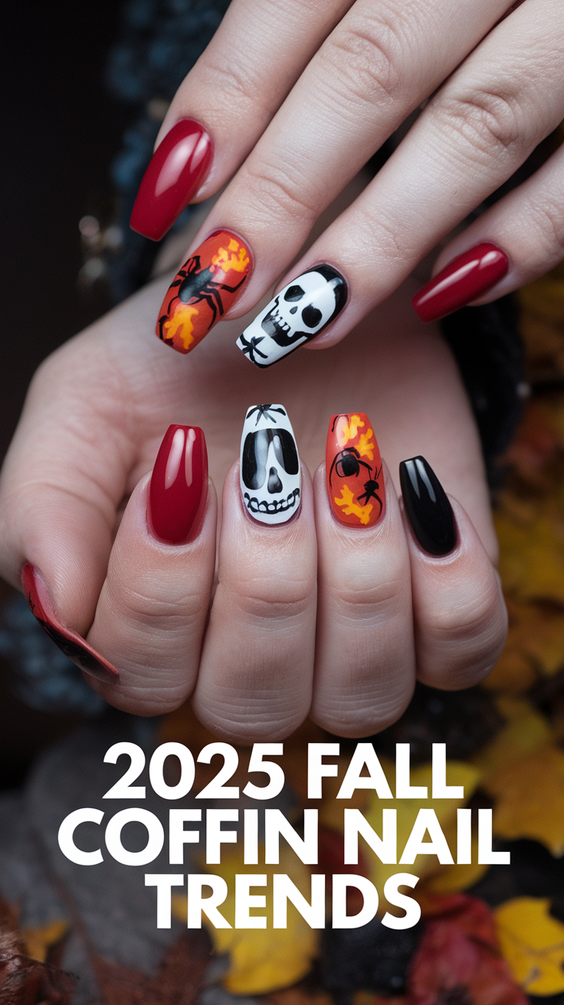 Fall Coffin Nail Designs 2025: Warm Tones, Leaf Art, and Luxe Finishes to Try This Season