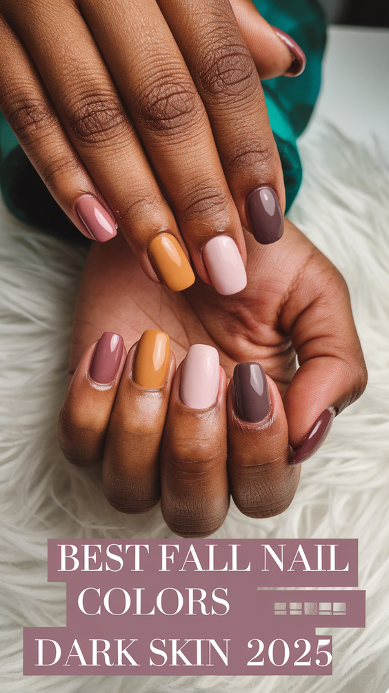 Fall Nail Colors for Dark Skin 2025 – Stunning Designs That Define Autumn Beauty