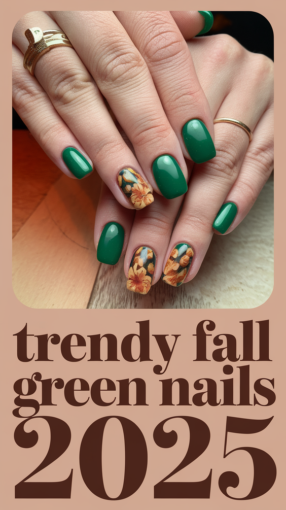Fall Green Nails 2025 – 20 Stunning Manicure Ideas to Embrace Autumn’s Rich and Earthy Hues