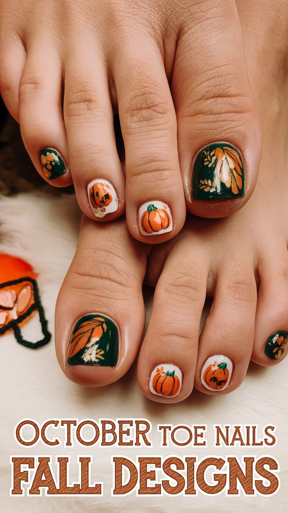 Fall Toe Nails for October 2025: 20 Stylish Ideas with Designs, Colors, and Halloween-Inspired Looks