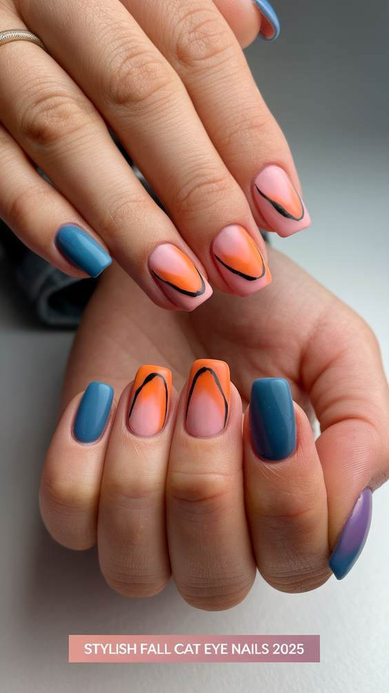 Stylish Fall Cat Eye Nails 2025 – Magnetic Designs That Will Elevate Your Autumn Look Instantly