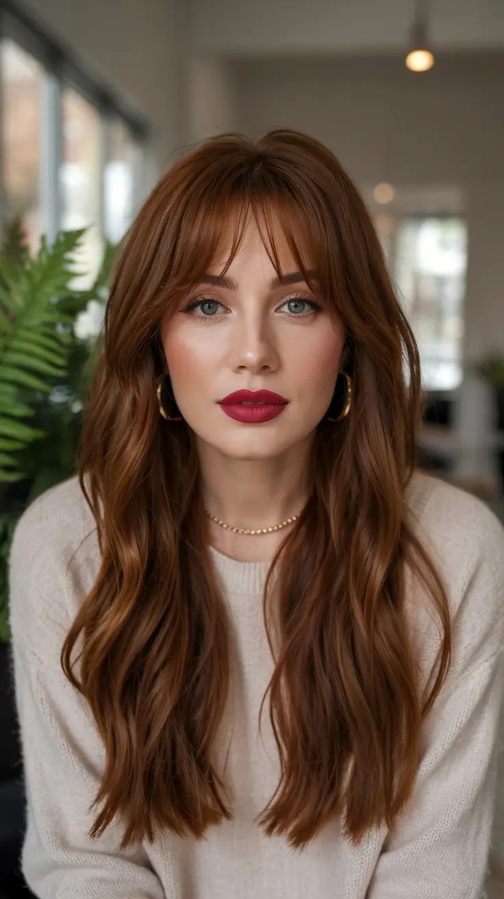 Auburn Winter Hair Colors 2025–2026 Trends Layered Auburn with Luminous Highlights