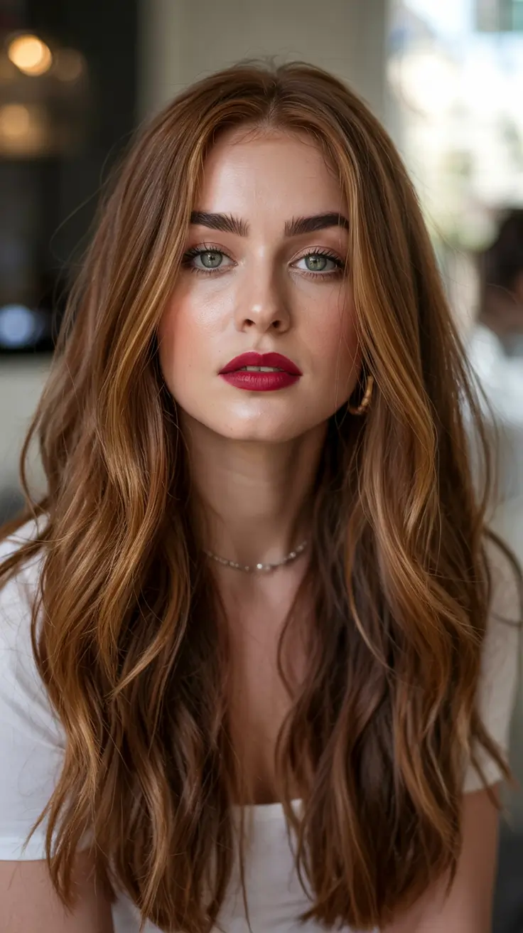 Auburn Winter Hair Colors 2025–2026 Trends Polished Chestnut Auburn Flow