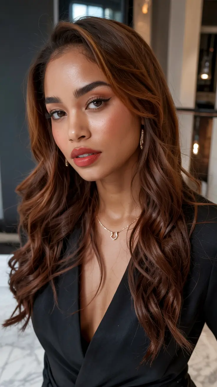 Auburn Winter Hair Colors 2025–2026 Trends Bright Copper Auburn Waves
