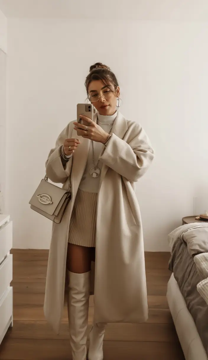 classy winter outfits Winter Whites Done Right