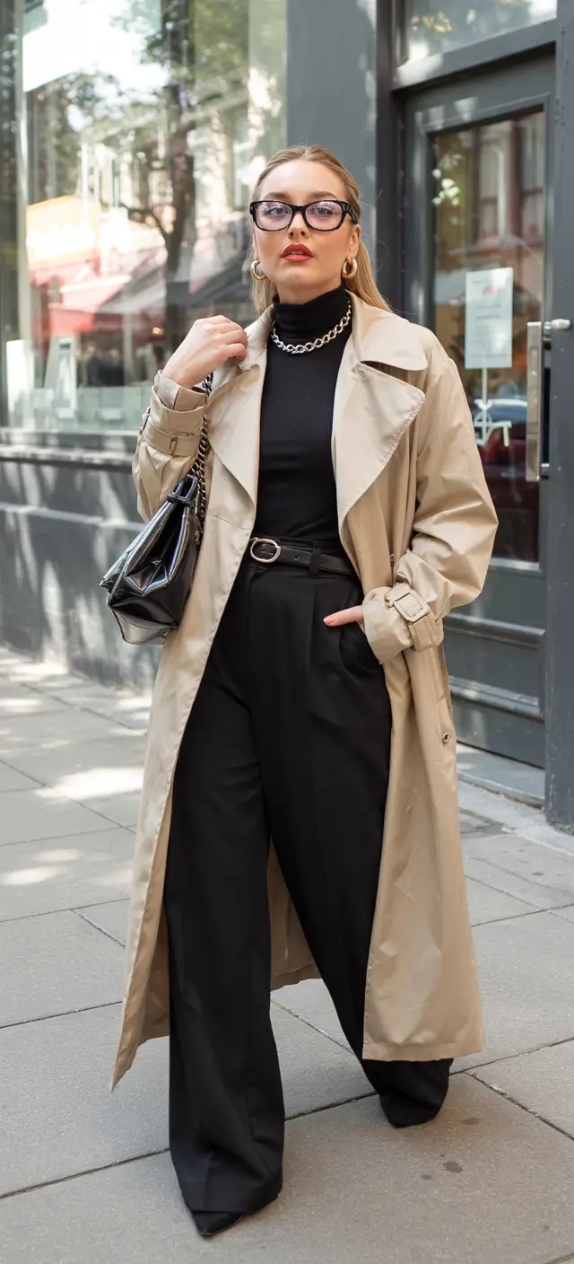 classy winter outfits Monochrome Minimalism in Black and Beige