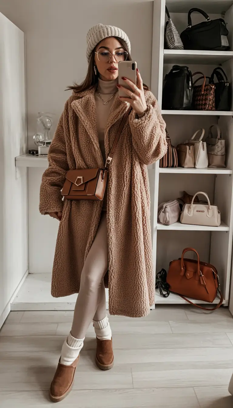 Comfy Winter Outfits Soft Beige Layers for Lazy Days
