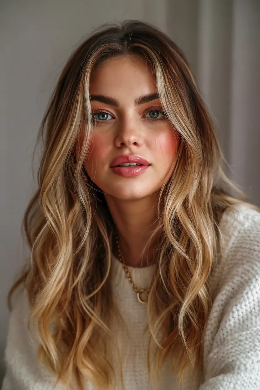cute winter haircuts Soft Layered Blonde with Winter Glow