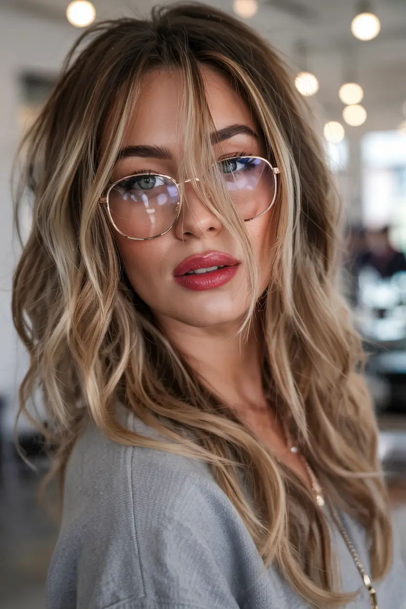 cute winter haircuts Undone Layers with Playful Fringe