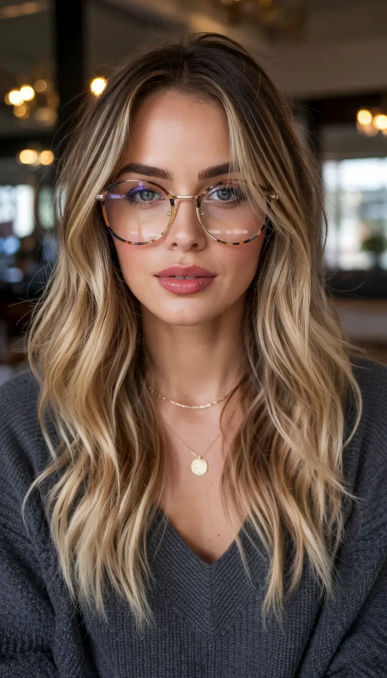cute winter haircuts Face-Framing Blonde with Effortless Elegance