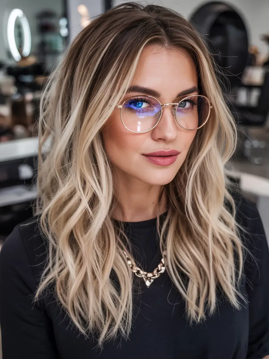 cute winter haircuts Soft Blonde Layers with Modern Glow