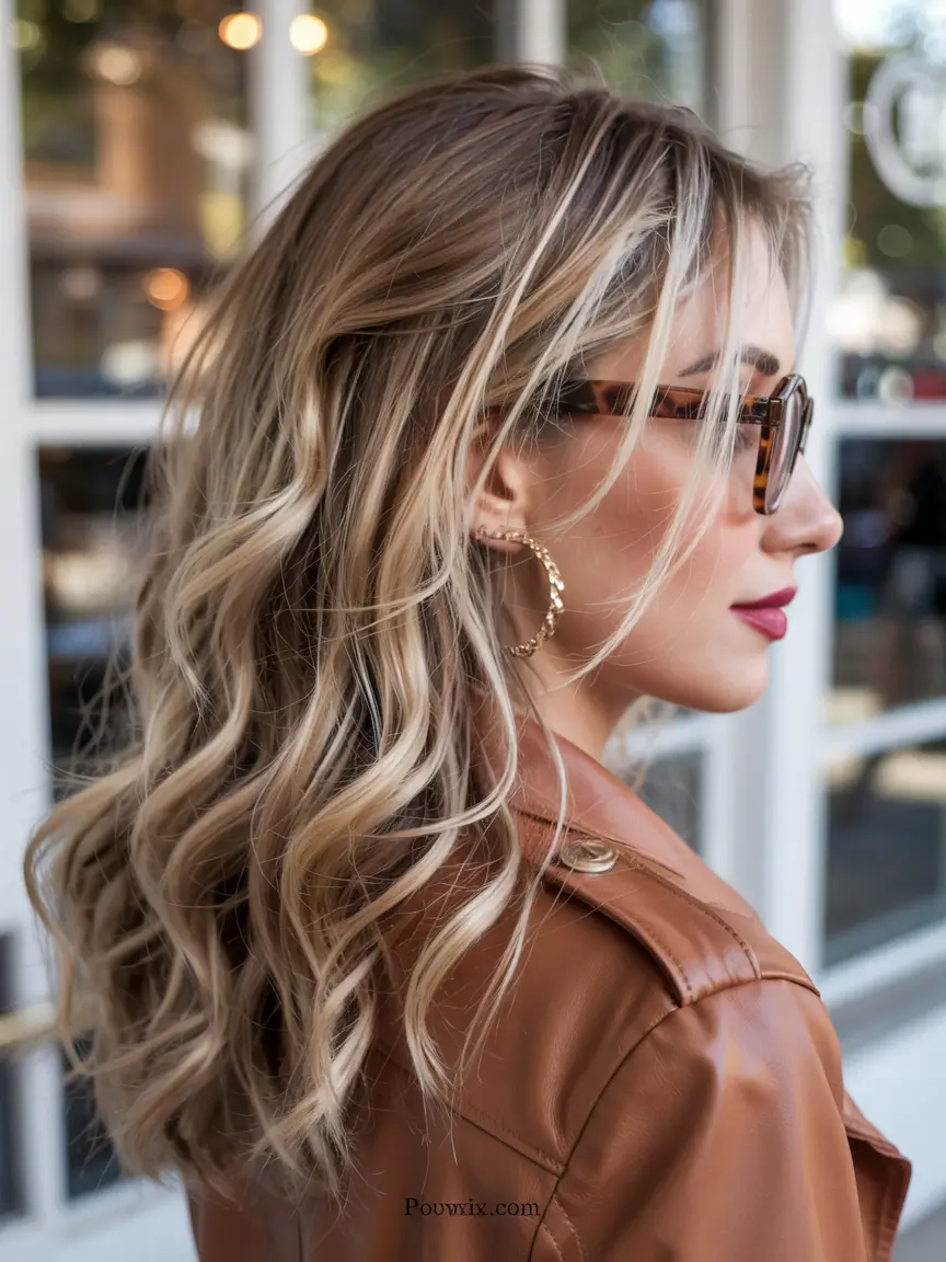 cute winter haircuts City Chic Waves with Ashy Dimension