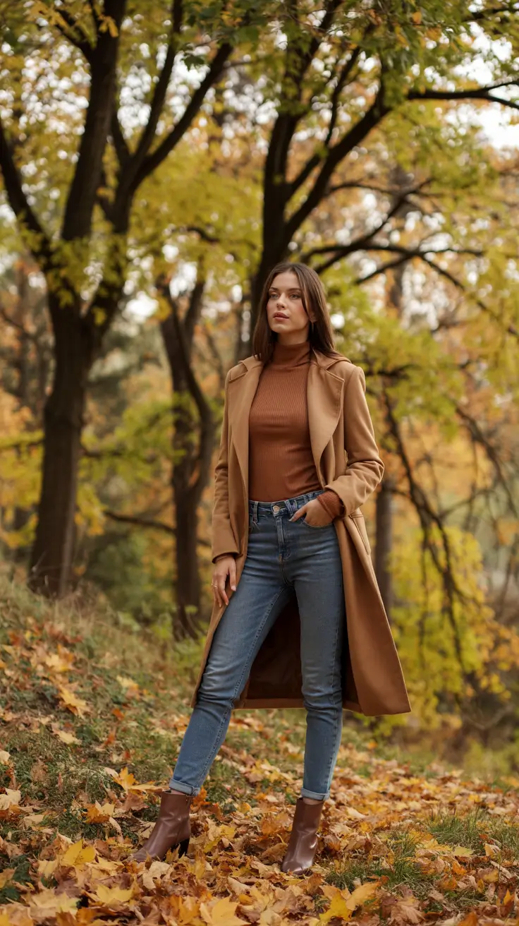 cute winter outfits Classic Camel Coat Elegance