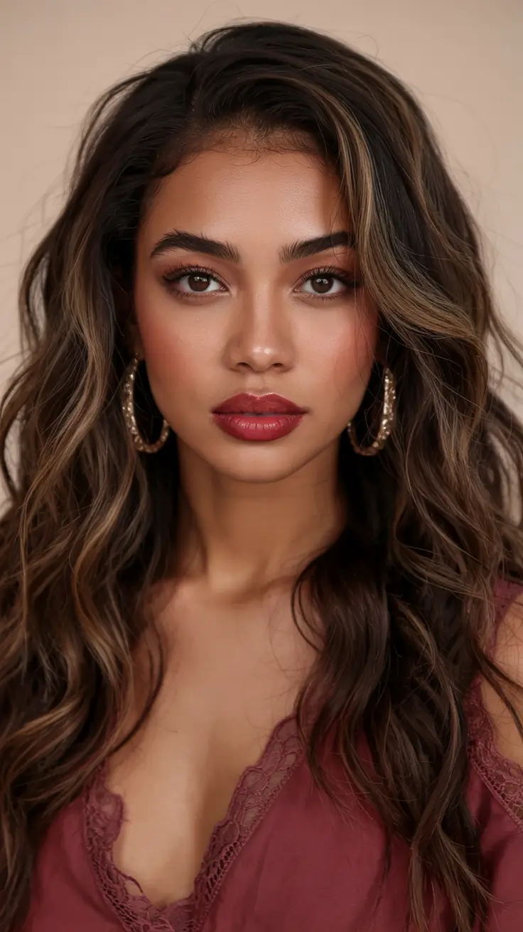 Hair Colors Winter 2025-2026 Dark Skin Golden Hazelnut Texture
