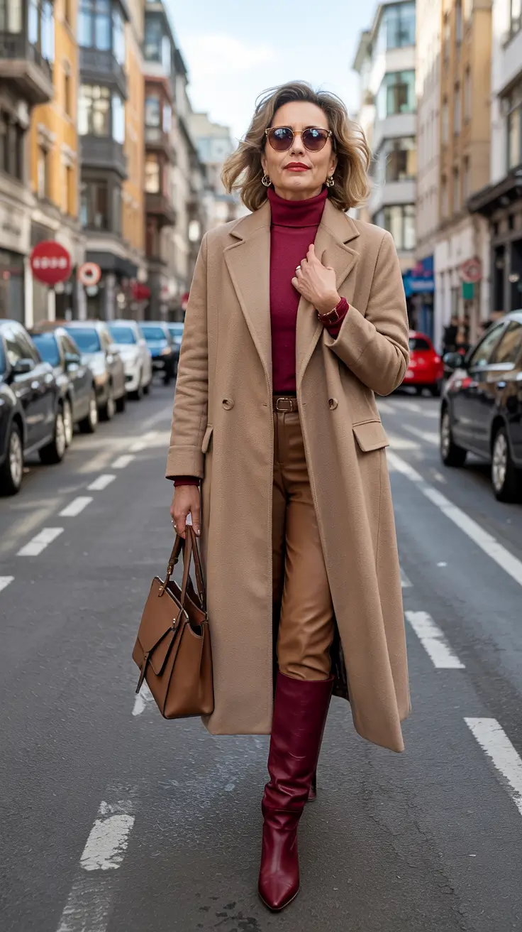winter-outfits-over-50-older-women-burgundy-camel