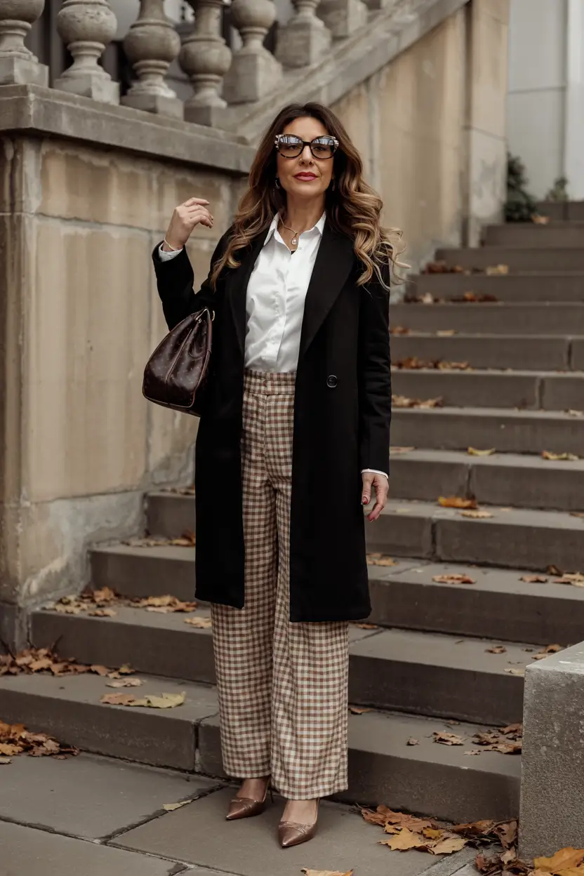 winter outfits over 50 older women Tailored Business Chic