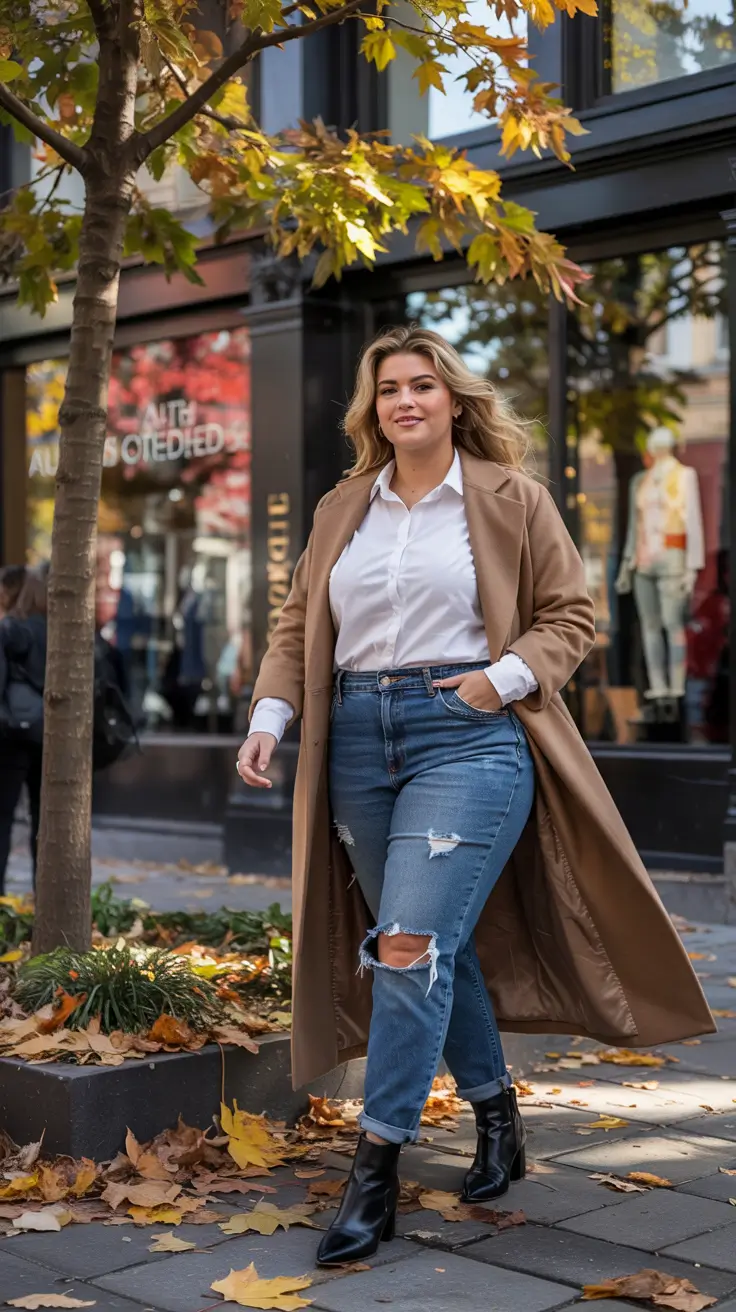 plus size winter outfits Classic White Shirt, Reinvented