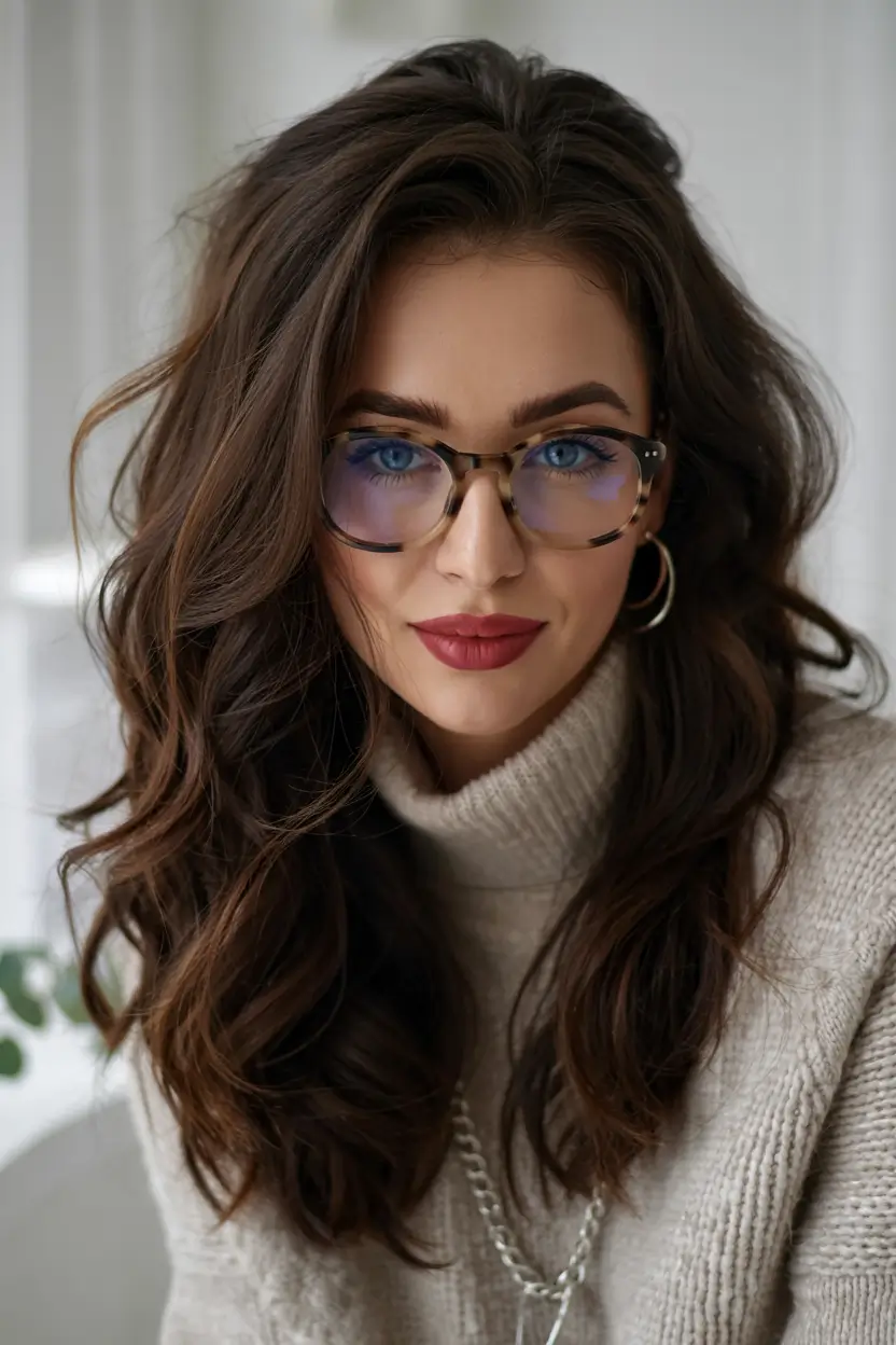 Soft winter hair colors 2025–2026 Classic Espresso with Volume
