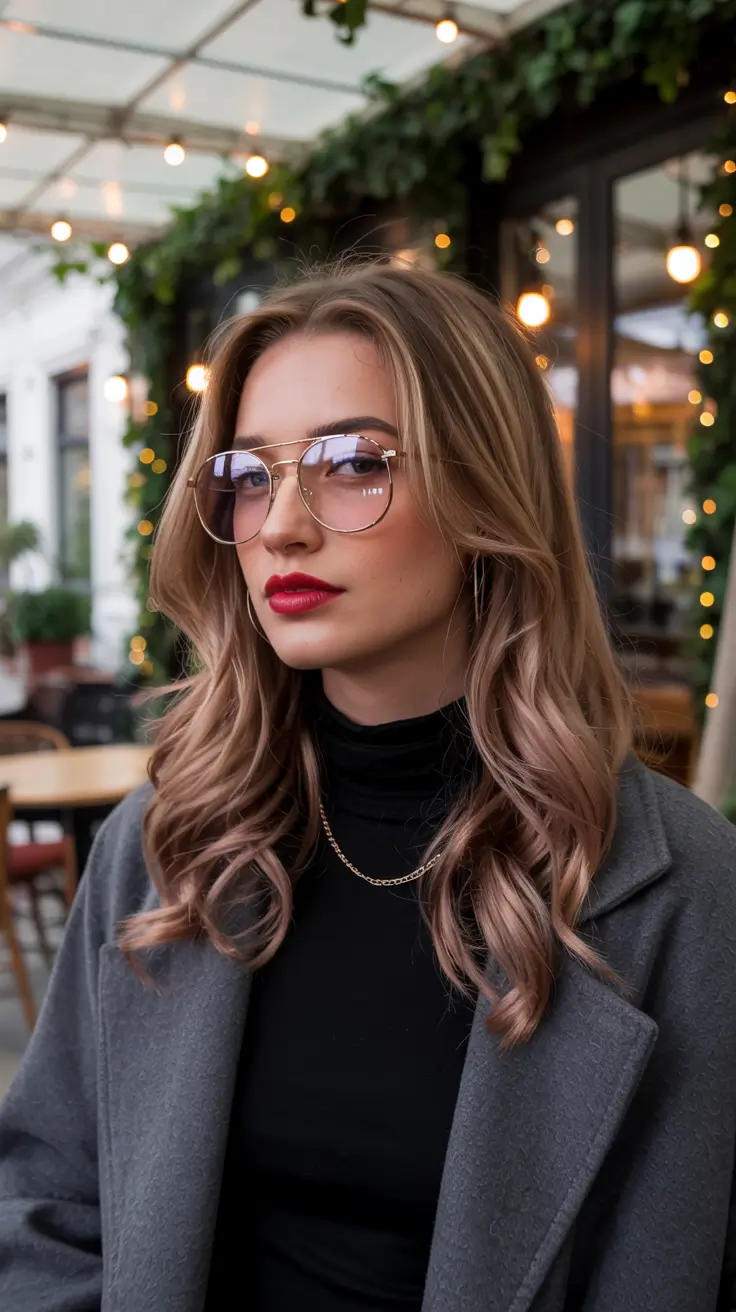 Soft Winter Hair Colors 2025–2026 Frosted Rosewood Shine