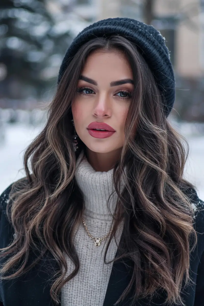 Soft Winter Hair Colors 2025–2026 Classic Cool Brunette