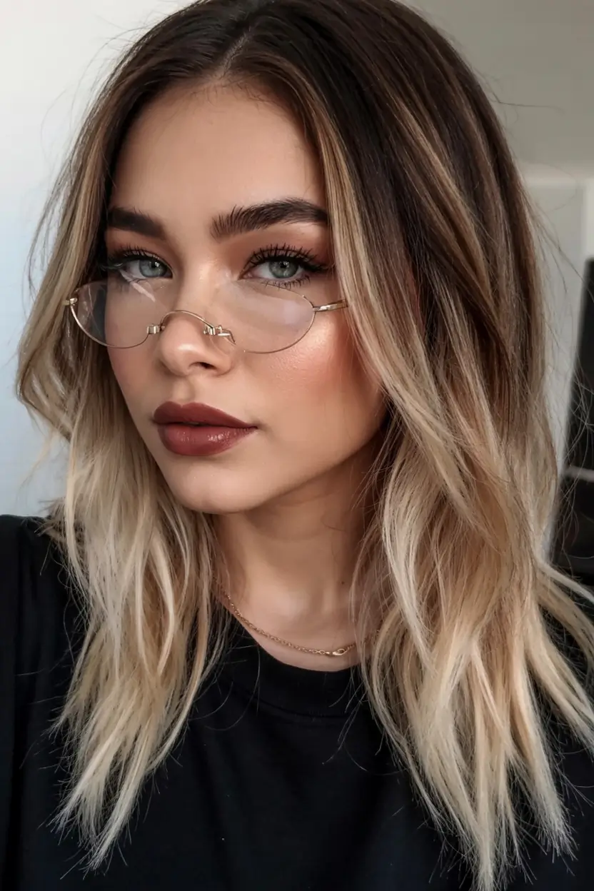 Trending Hair Colors Winter 2025–2026 Soft Brunette With Lived-In Blonde