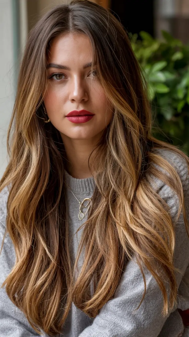 Trending Hair Colors Winter 2025–2026 Bronzed Balayage Flow