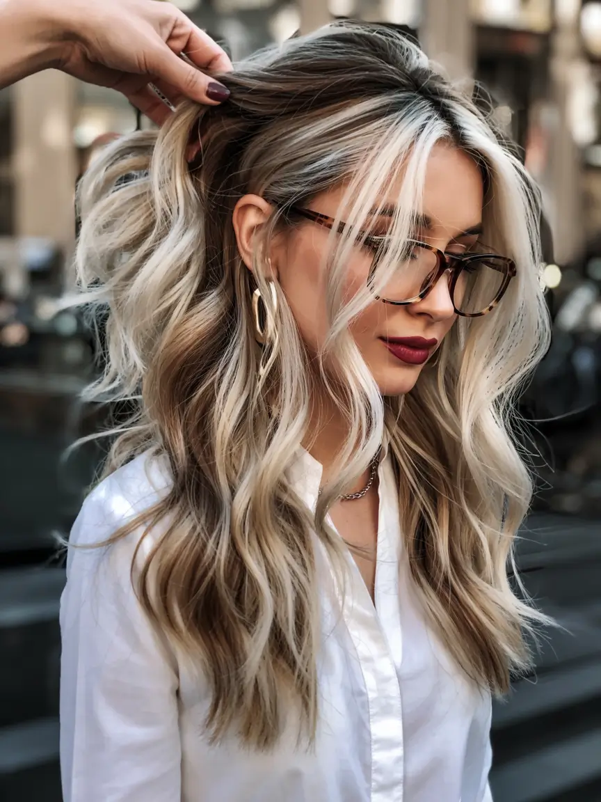 Trending Hair Colors Winter 2025–2026 Face-Framing Platinum Ribbons