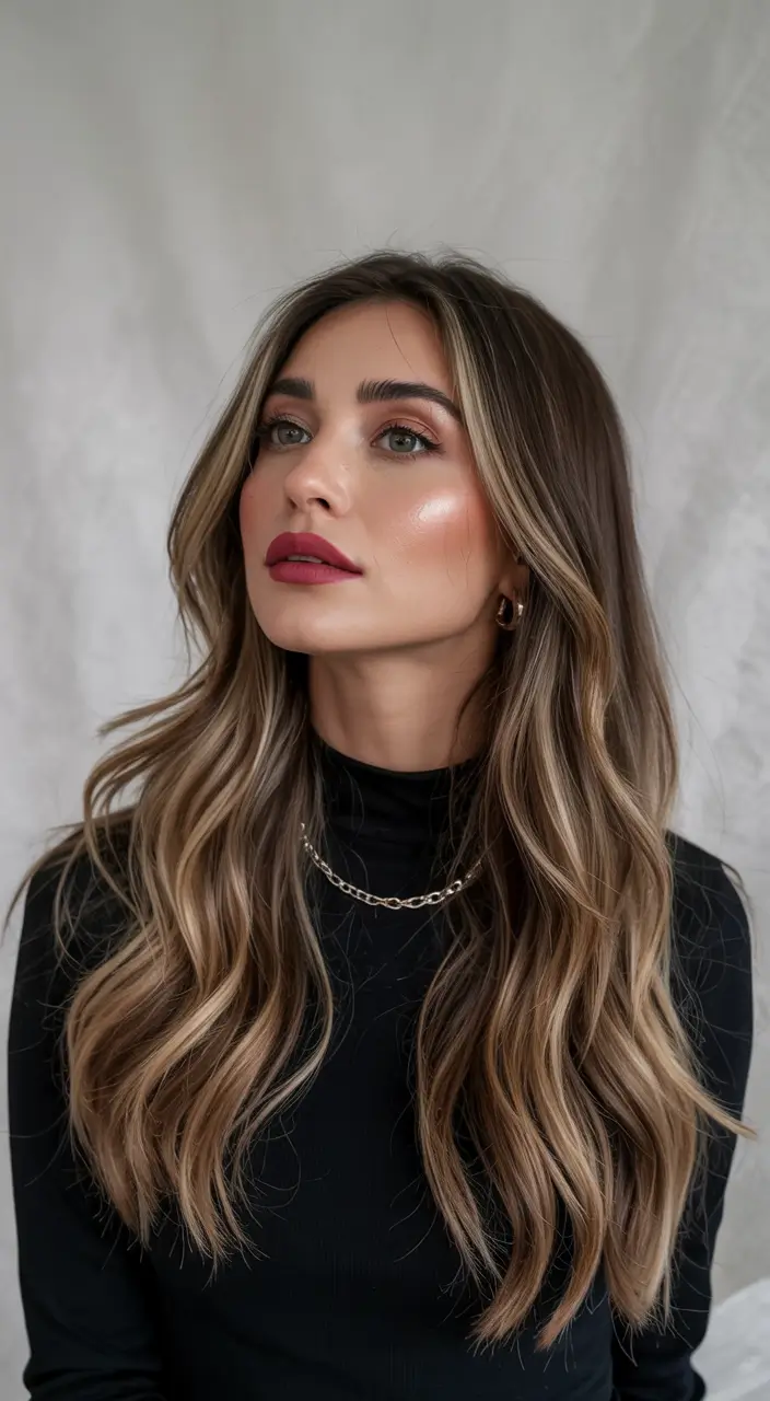 Winter 2025–2026 Hair Colors Highlights Dimensional Brunette with Light Touches