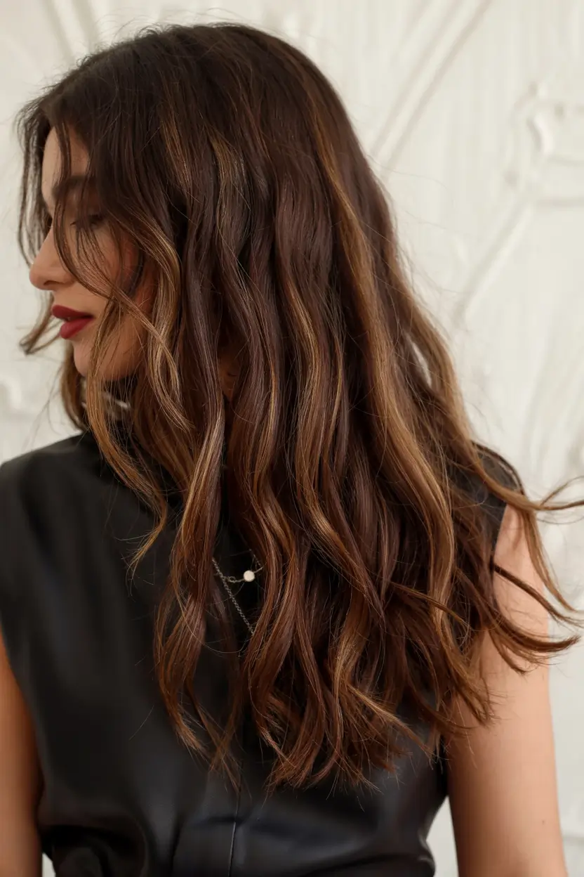 Winter 2025–2026 Hair Colors Highlights Chocolate Brown Dimension
