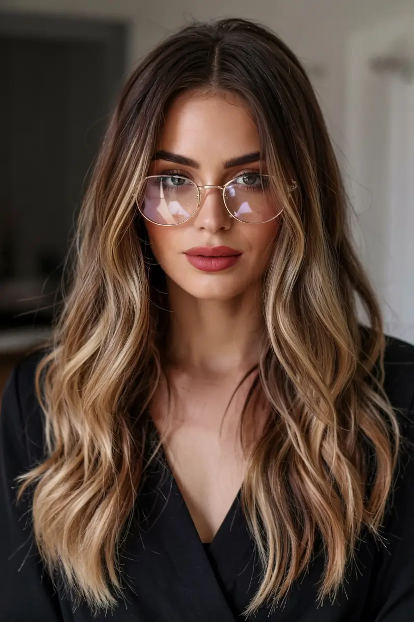 Winter Balayage Hair Colors 2025–2026 Trends Dark to Blond Gradient with a Polished Finish