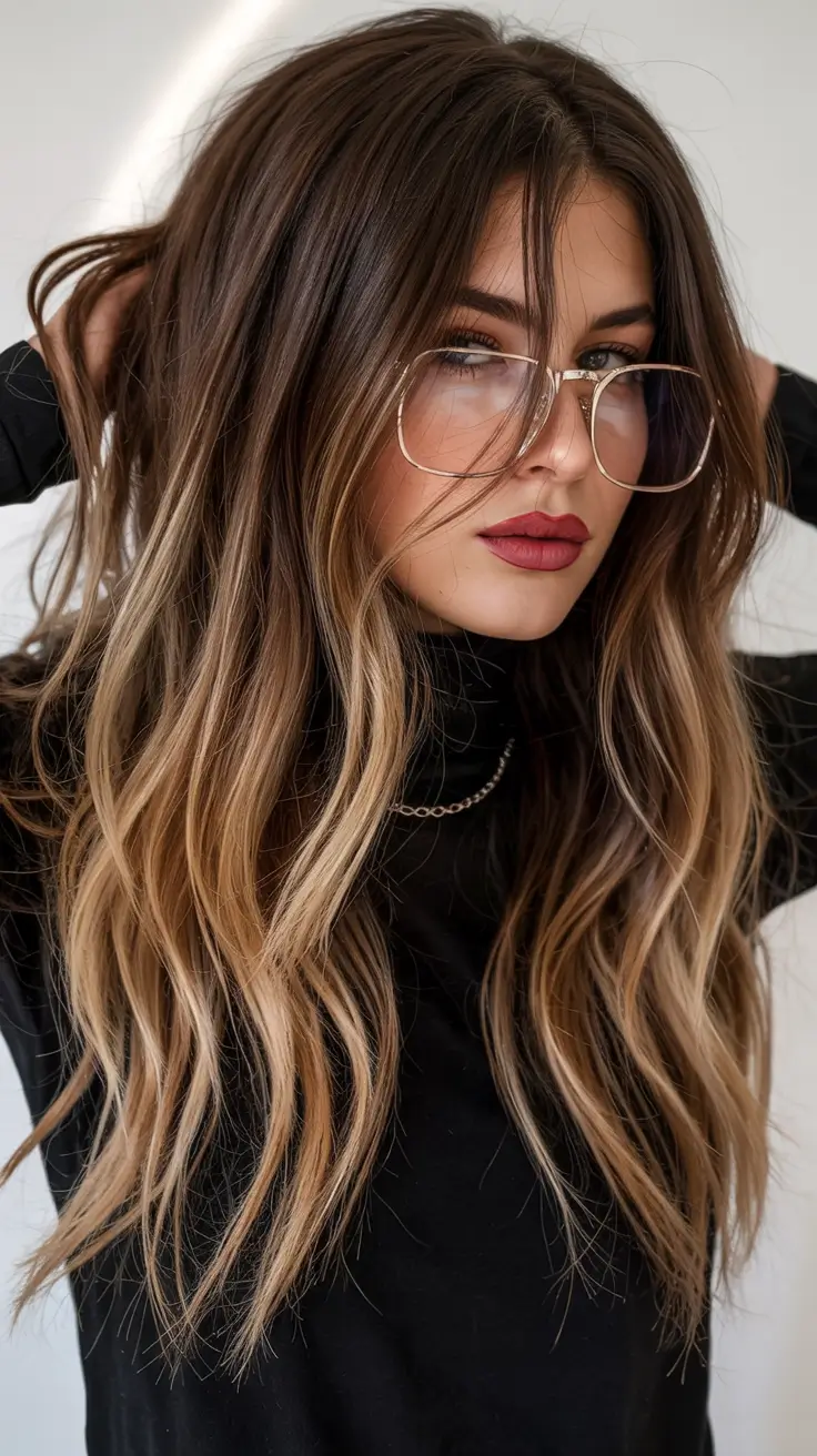 Winter Balayage Hair Colors 2025–2026 Trends Soft Waves With Caramel Winter Glow
