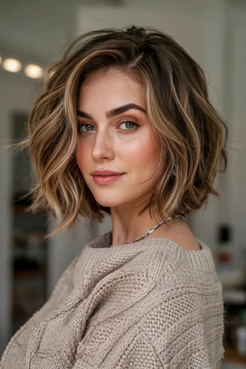 Winter Bob Haircuts Voluminous Bob With Soft Curls