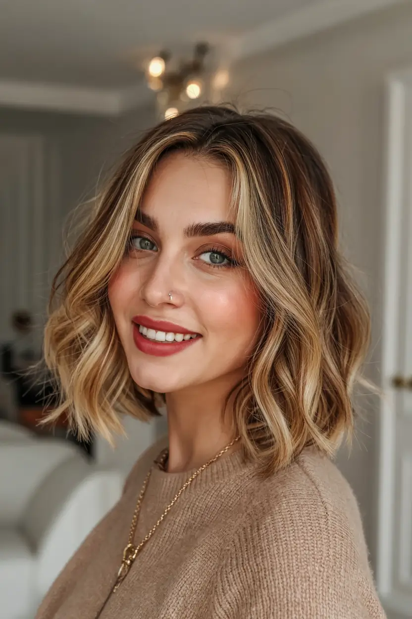 Winter haircuts and colors Golden Blonde Bob With Volume