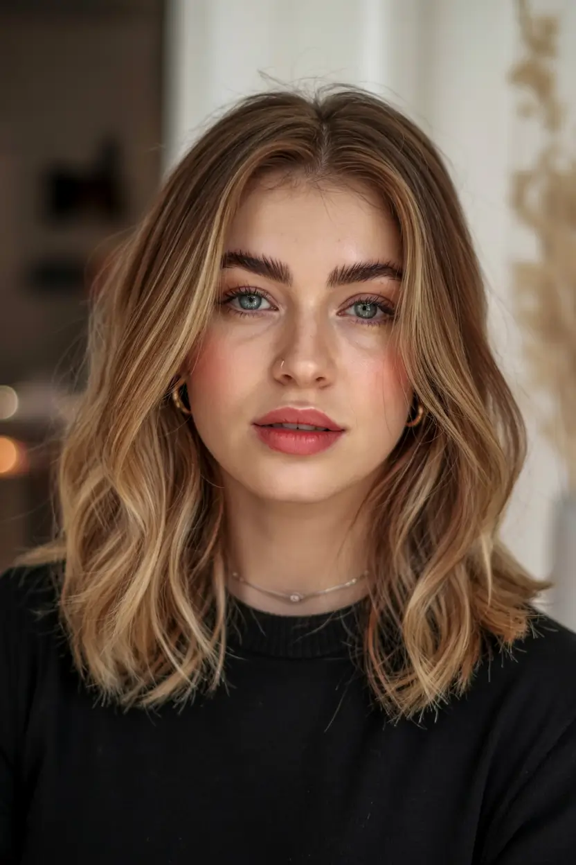 Winter haircuts and colors Fresh Shoulder-Length Waves