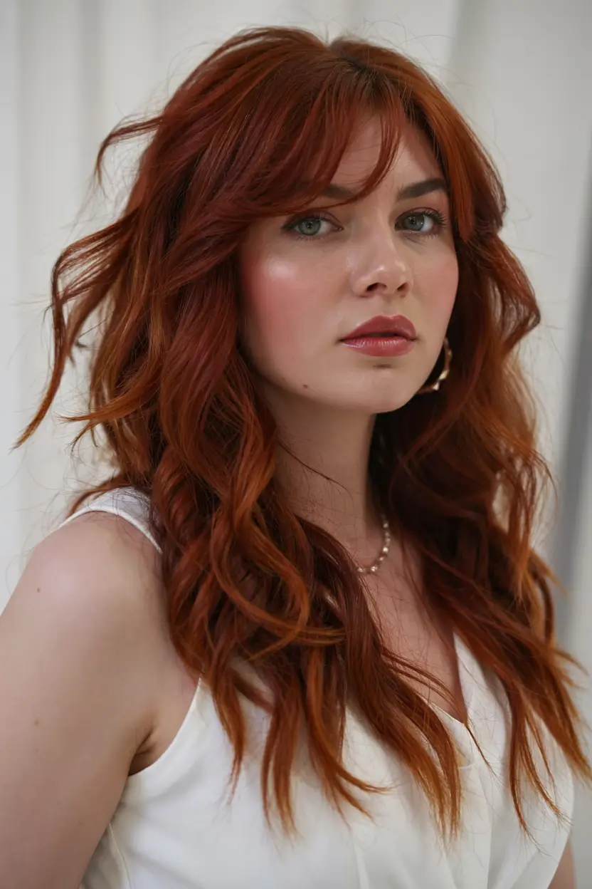 Winter haircuts and colors Deep Copper Layers