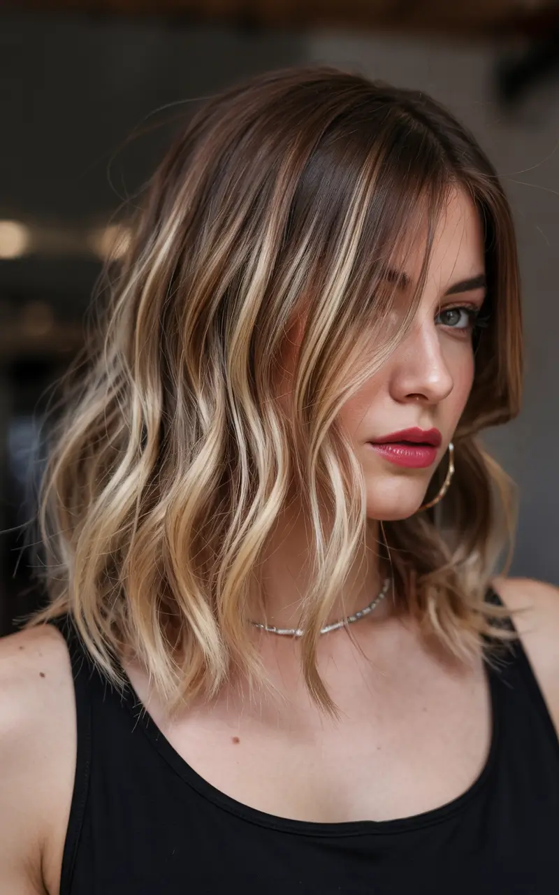 Winter haircuts and colors Edgy Blonde Wavy Bob