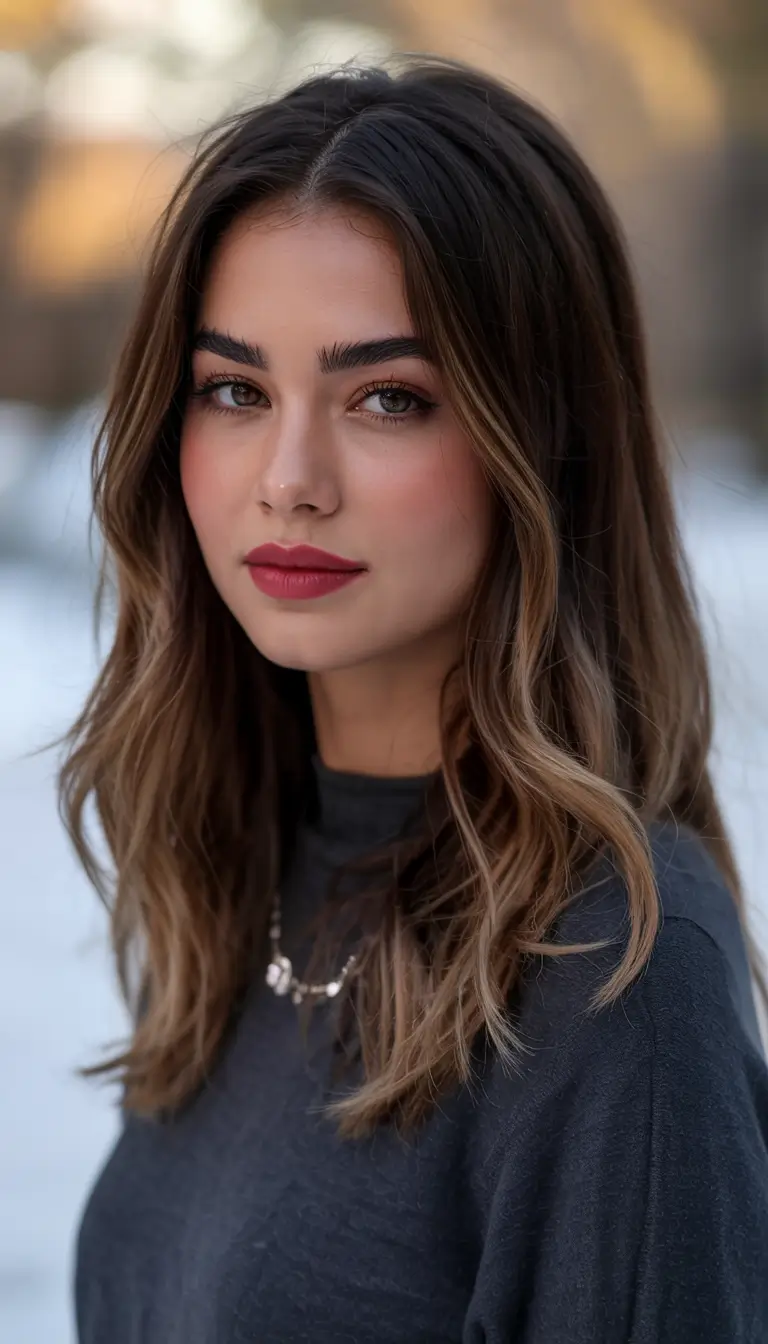 Winter haircuts and colors Soft Waves With Subtle Balayage