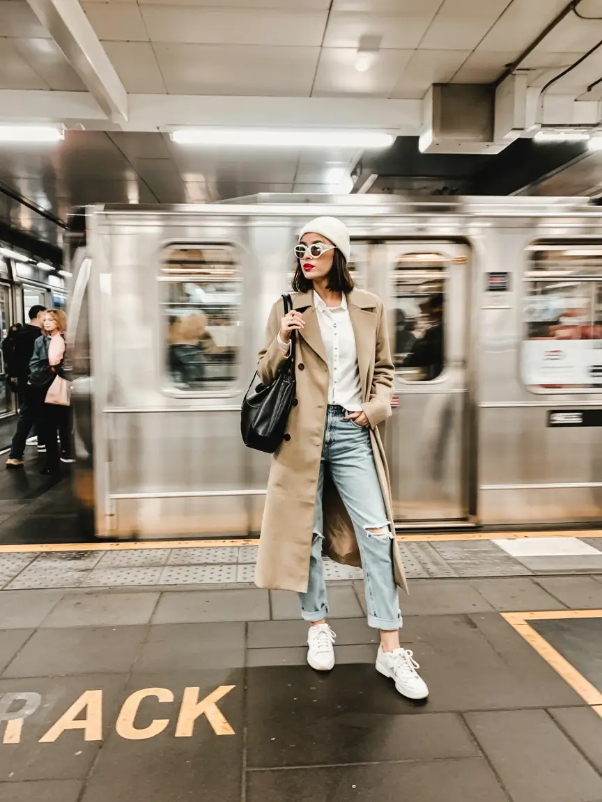 winter outfits cold Street Style Trench with a Modern Twist